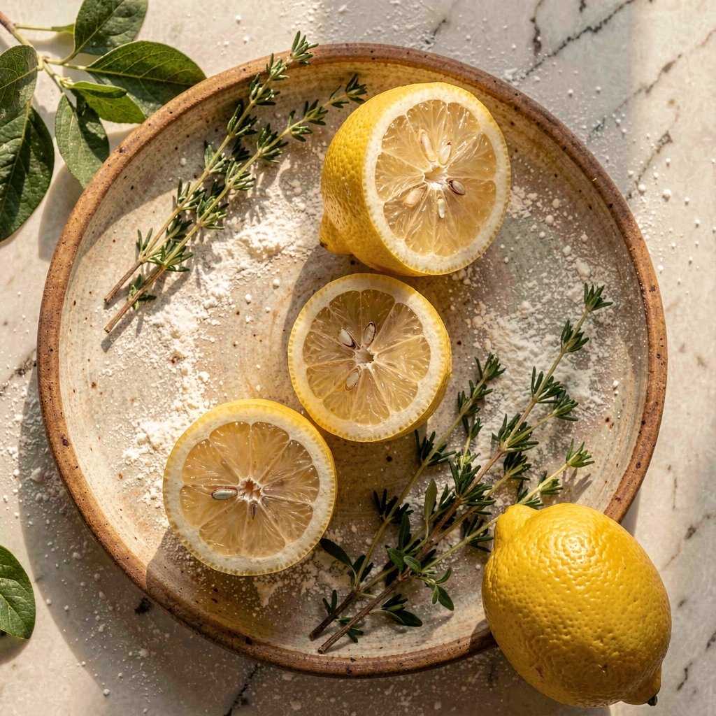 Φρέσκα βότανα και λεμόνια